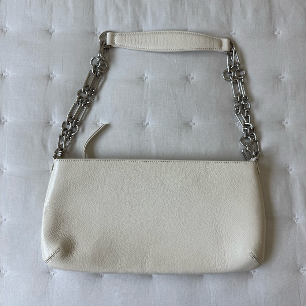 By Far Holly White Bag Silver Chain - Picture 6 of 9
